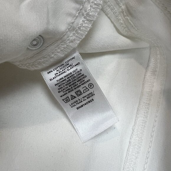 LOFT High Rise The Kick Crop Jeans Size 33/16 White Denim Bootcut Ankle 763039 - Picture 8 of 10